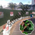 Green leaf barrier fence, custom boxwood privacy screen